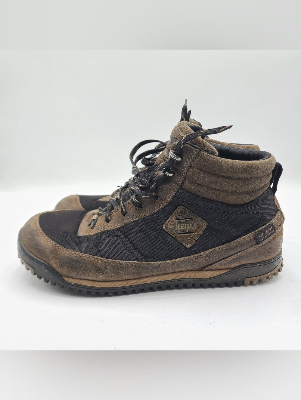 B42 Xero Shoes Men’s 11 Ridgeway Hiking Boots Black/Tan Bare Minimalist
